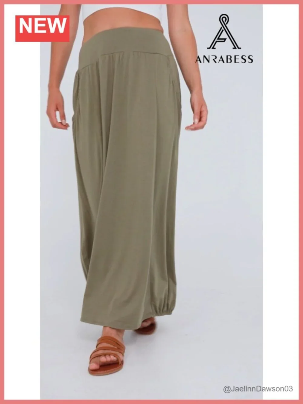 Women's Flowy Maxi Skirt High Waisted Boho Elastic Waist Loose Fit